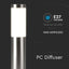 E27 PALETTO CON LAMPADA 110CM CORPO IN ACCIAIO INOX SATIN NICKEL IP44