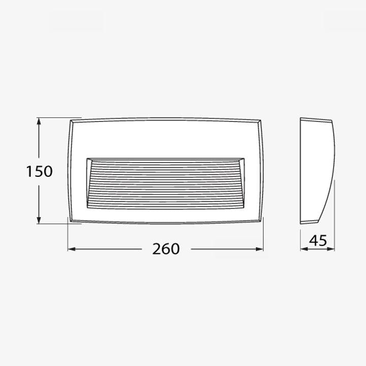 LORENZA 270 BIANCO RS7 LED 10,5W  CCT 3IN1 (3000-4000-6500K)