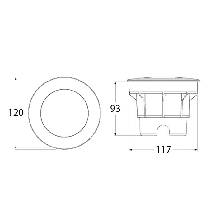 CECI 120 3L NERO LED GX53 3W   CCT 3IN1 FARETTO CARRABILE
