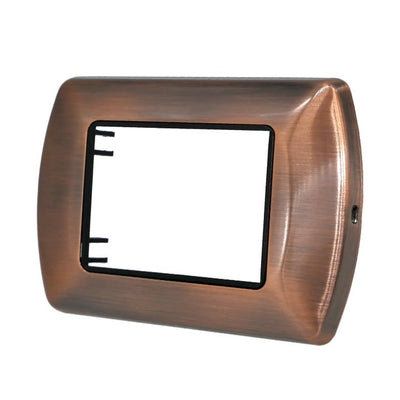 PLACCA 8803-10 3P RAME SPAZZOLATO/INT METALLO