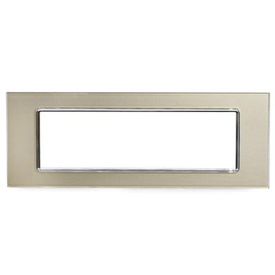 PLACCA 8007BL-4 7P CHAMPAGNE/INT-LGT VETRO