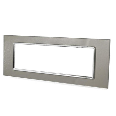 PLACCA 8007BL-3 7P SILVER/INT-LGT VETRO
