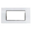 PLACCA 8004BL-1 4P BIANCA/INT-LGT VETRO