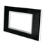 PLACCA 8004BL-2 4P NERA/INT-LGT VETRO