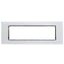 PLACCA 8007BL-1 7P BIANCA/INT-LGT VETRO