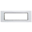 PLACCA 8007BL-1 7P BIANCA/INT-LGT VETRO