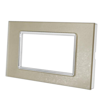 PLACCA 8004BL-4 4P CHAMPAGNE/INT-LGT VETRO