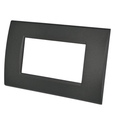 PLACCA 8004-2 4P NERO /LGT TECNOPOLIMERO T1