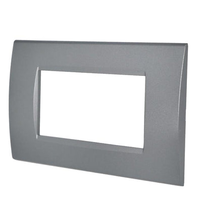 PLACCA 8004-8 4P GRIGIO SCURO/LGT T1 TECNOPOLIMERO