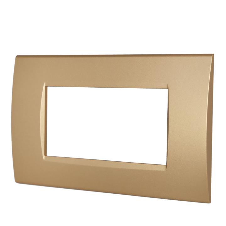 PLACCA 8004-12 4P SABBIA/LGT TECNOPOLIMERO T1