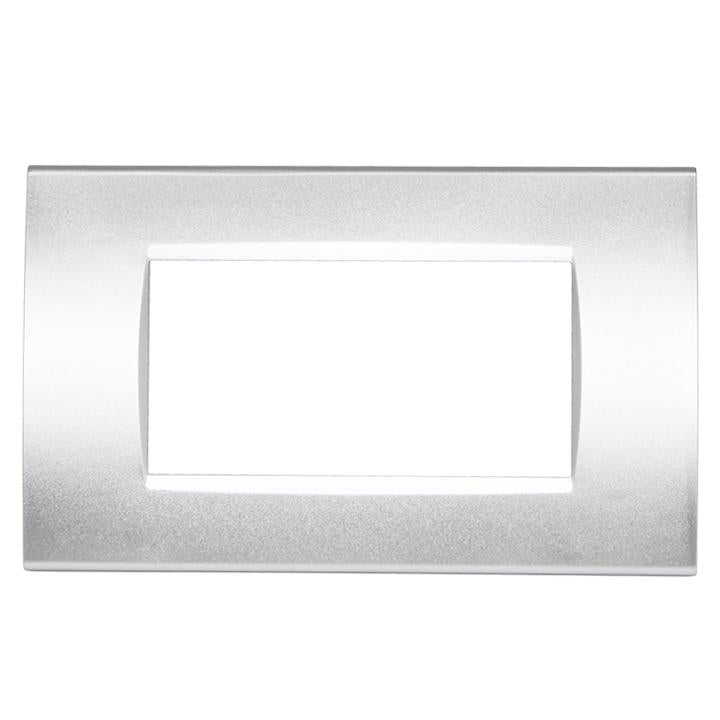 PLACCA 8004-9 4P SILVER/LGT TECNOPOLIMERO T1