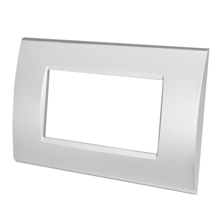 PLACCA 8004-9 4P SILVER/LGT TECNOPOLIMERO T1