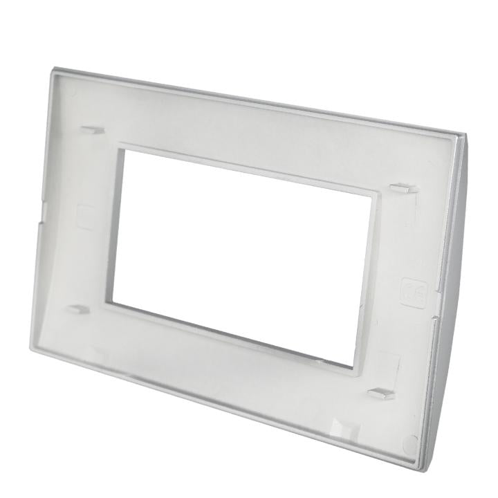 PLACCA 8004-9 4P SILVER/LGT TECNOPOLIMERO T1