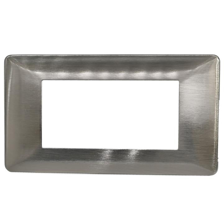 PLACCA 6804-5 4P ARGENTO SATINATO VMR-PLN METAL