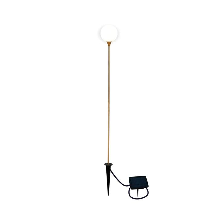 BRUNA 80 BRASS COLOUR SOLAR &  RECHARGEABLE BATTERY