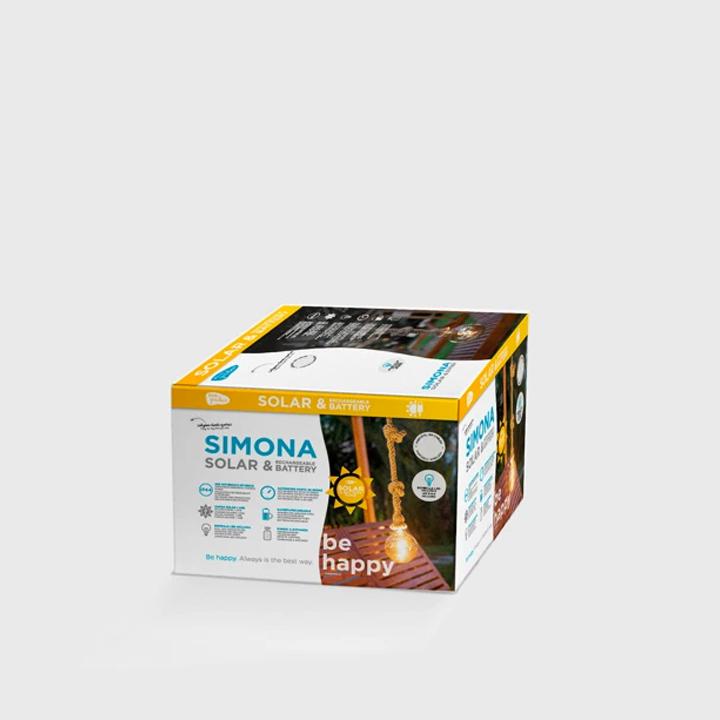 SIMONA 180 JUTE COLOUR SOLAR & RECHARGEABLE 1 LAMPADA 3000K