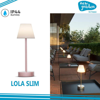 LOLA SLIM 30 2W ROSE GOLD 4000K RICARICABILE USB IP44