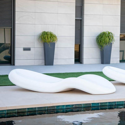 LETTINO RASA WHITE 203X80X37 CM PER PISCINE, HOTEL E BEACH