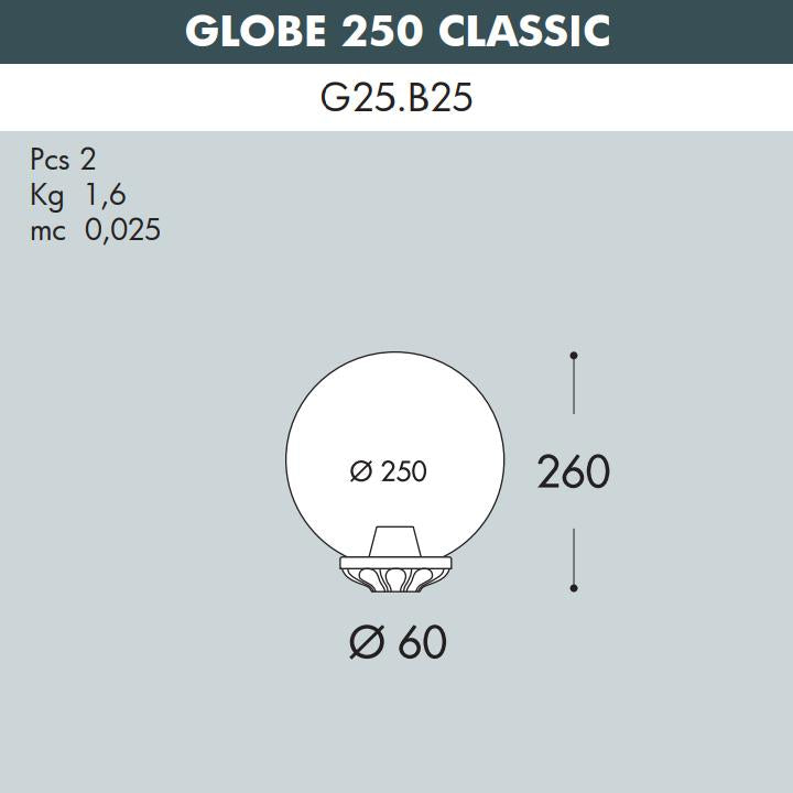 G250 BASE CLASSICA NERO FUME   E27