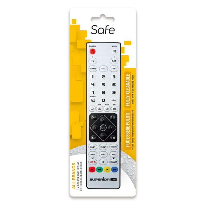 SUPERIOR SAFE SLIM WHITE TELECOMANDO UNIVERSALE LAVABILE