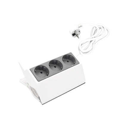 MULTIPLUG A CLIP A TRE VIE 3X1 SCHUKO CAVO 1,5MT