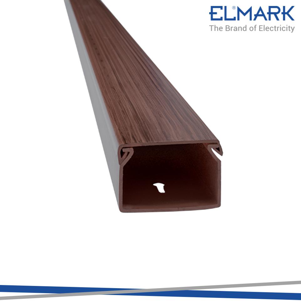 CANALINA DK WALNUT 2MT 12X12 PLASTIC CABLE TRUNKING CT2