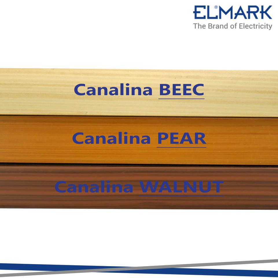 CANALINA DK WALNUT 2MT 12X12 PLASTIC CABLE TRUNKING CT2