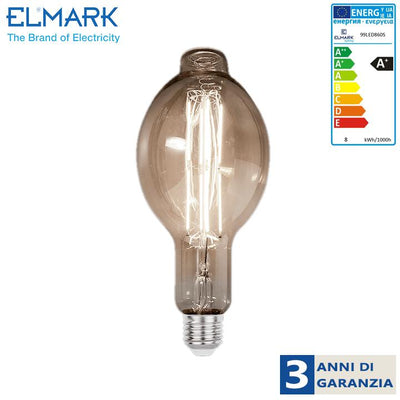 LED LAMPADA VINTAGE DIMMERABILE 8W E27 120 2800-3200K AFFUMICATO
