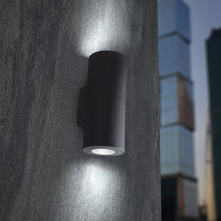 FRANCA 90 2L WALL NERO GU10 2X2,9W CCT