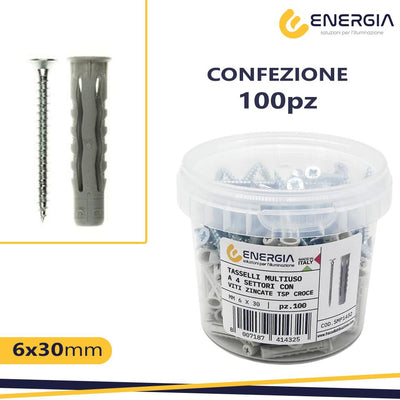 BARATTOLO 100 TASS. 6MM NYLON F4 + VITI