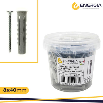 BARATTOLO 50 TASS. 8MM NYLON F4 + VITI