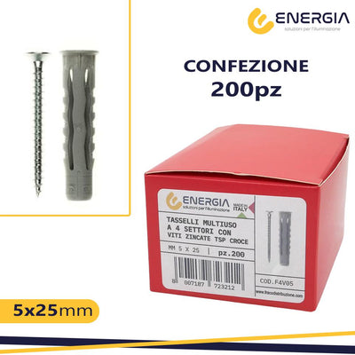 SCATOLA 200 TASS. 5MM MULTIU  SO C/VITE