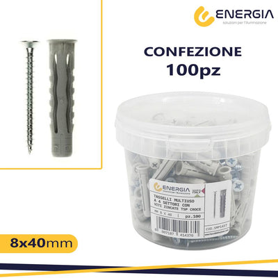 BARATTOLO 100 TASS. 8MM NYLON  F4 + VITI