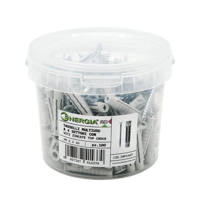 BARATTOLO 100 TASS. 8MM NYLON  F4 + VITI