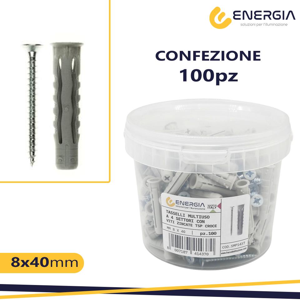 BARATTOLO 100 TASS. 8MM NYLON  F4 + VITI