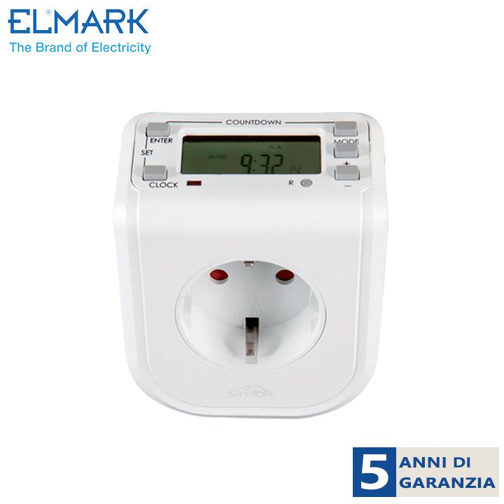 TIMER DIGITALE PLUG-IN SETTIMALE PRESA/SPINA SCHUKO EL-WDT-2