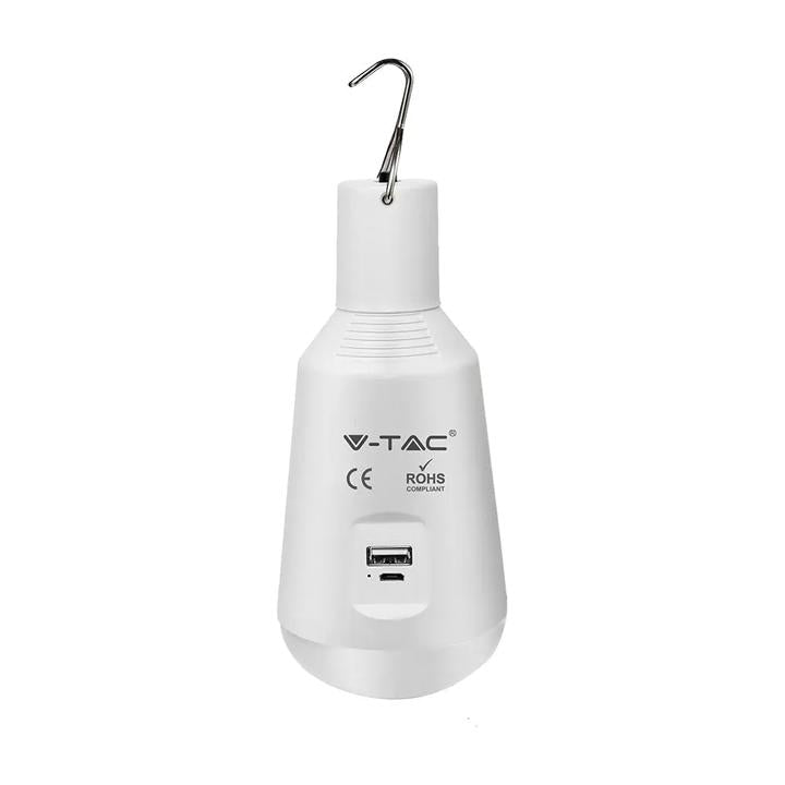 LAMPADINA LED 7W FUNZIONE EMERGENZA E PANNELLO SOLARE 3 IN 1