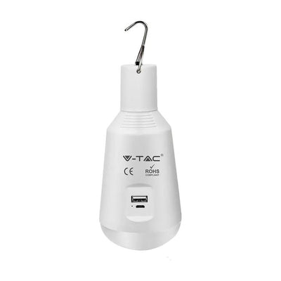 LAMPADINA LED 7W FUNZIONE EMERGENZA E PANNELLO SOLARE 3 IN 1
