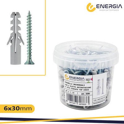 BARATTOLO 100 TASS. NYLON FE MM6 + VITI