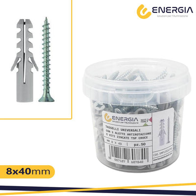 BARATTOLO 50 TASS. NYLON FE MM8 + VITI