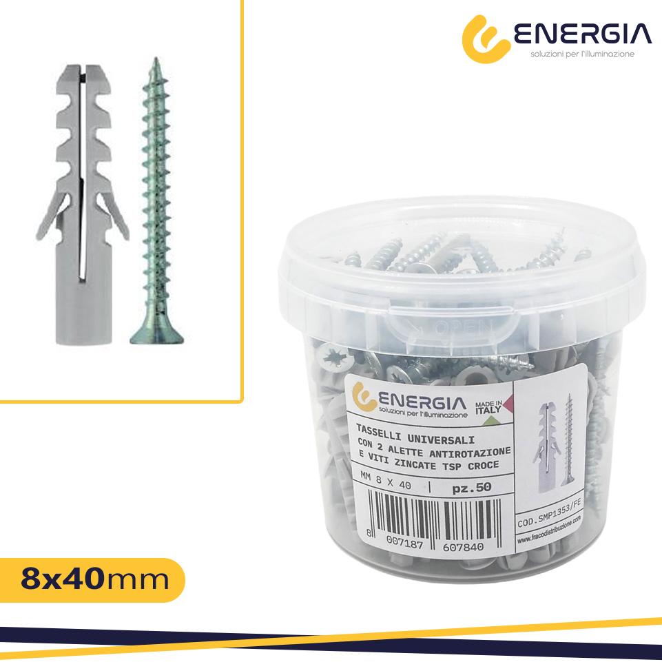BARATTOLO 50 TASS. NYLON FE MM8 + VITI