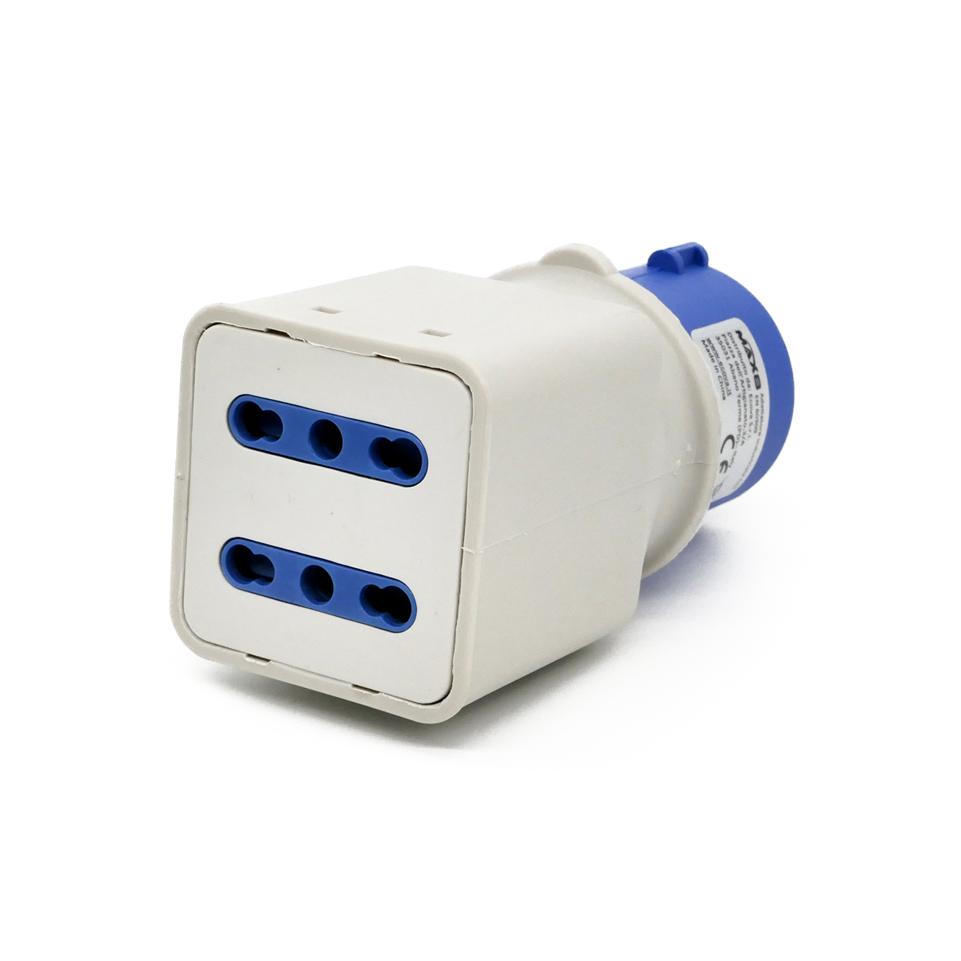 ADATT.1SP.CEE 2P+T 16A 250V 2PR. 2P+T16A B/P CAVALIERE
