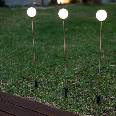 X3 BRUNA 80 BRASS COLOUR SOLAR & RECHARGEABLE BATTERY