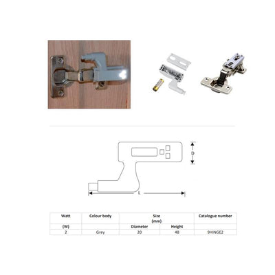 CERNIERA PER ARMADIO LUCE LED  2W