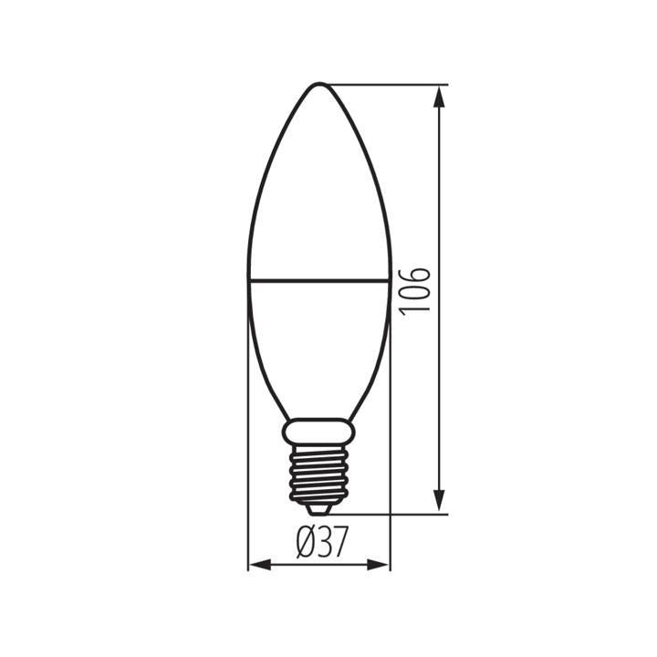 LAMPADINA LED S C37 4,9W E14 RGBCCT - KANLUX