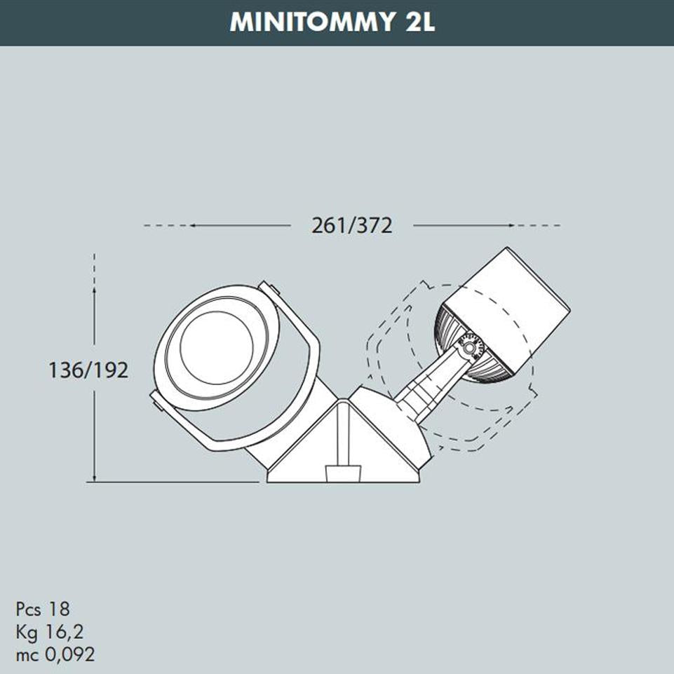 MINITOMMY 2L GREY 2X3,5W GU10  CCT
