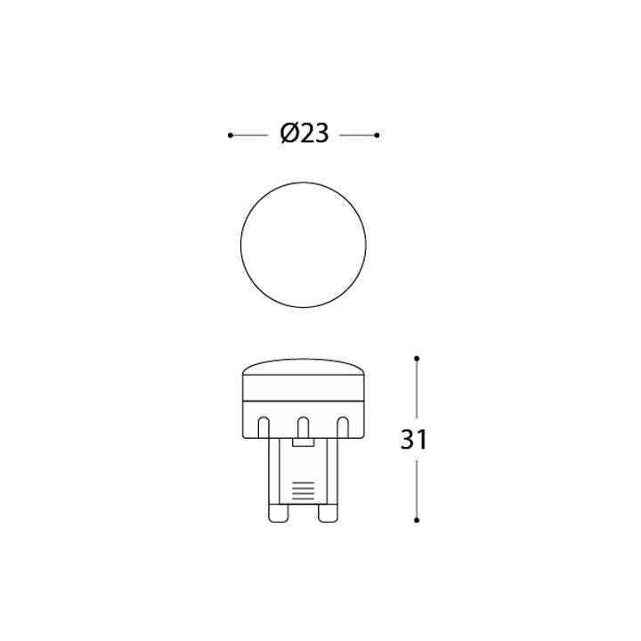 LAMPADINA G9 1,7W 3000K 170LUMEN