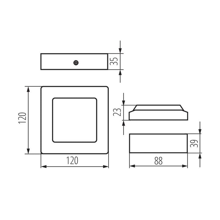 INCASSO KANTI V2LED 6W-NW-W - KANLUX