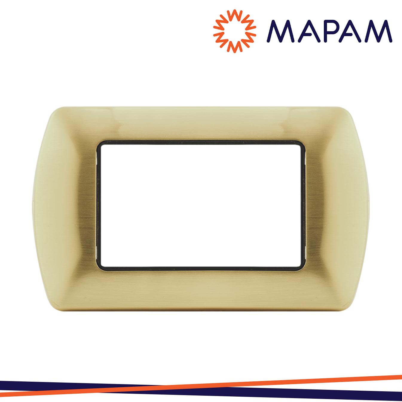PLACCA 8804-06 4P ORO SPAZZOLATO/INT METALLO
