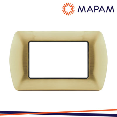 PLACCA 8804-06 4P ORO SPAZZOLATO/INT METALLO